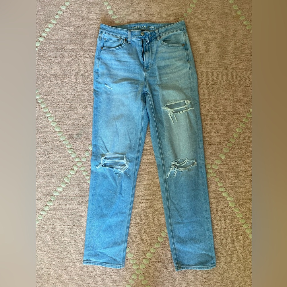 American Eagle Distressed Mom Jeans